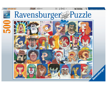 Ravensburger pusle 500 tk Tüüpilised näod