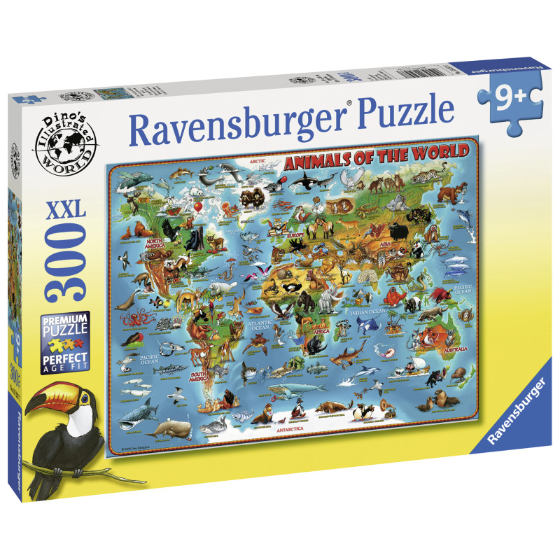 Ravensburger pusle 300 tk Maailmaloomad