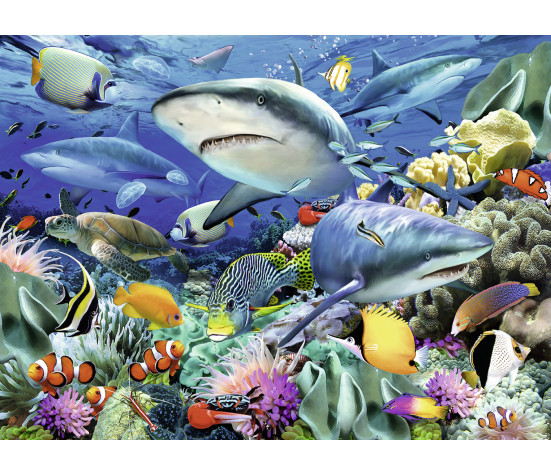 Ravensburger Puzzle 100 pc Reef of the Sharks