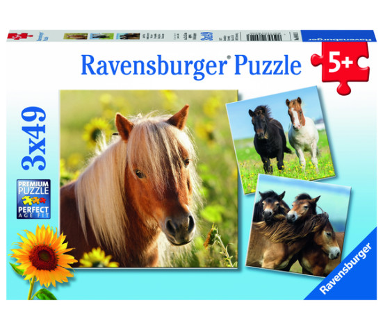 Ravensburger Puzzle 3x49 pc Loving Horses