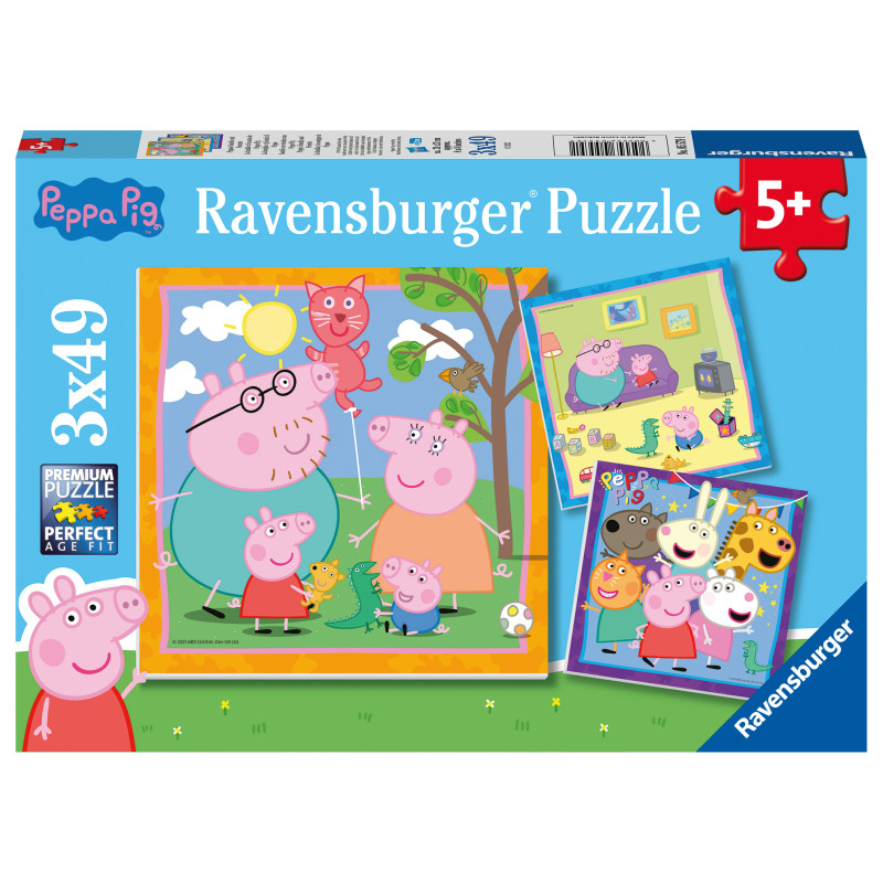 Ravensburger pusle 3x49 tk Peppa Pig