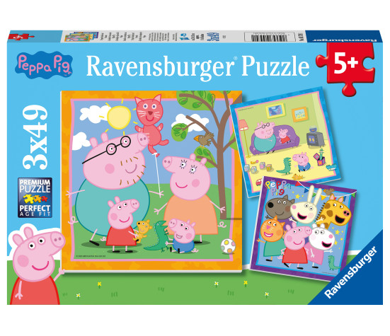 Ravensburger pusle 3x49 tk Peppa Pig