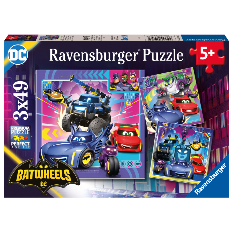 Ravensburger pusle 3x49 tk Batwheels tegelased