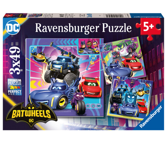 Ravensburger pusle 3x49 tk Batwheels tegelased