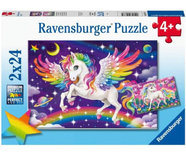 Ravensburger pusle 2x24 Ükssarvik ja Pegasus