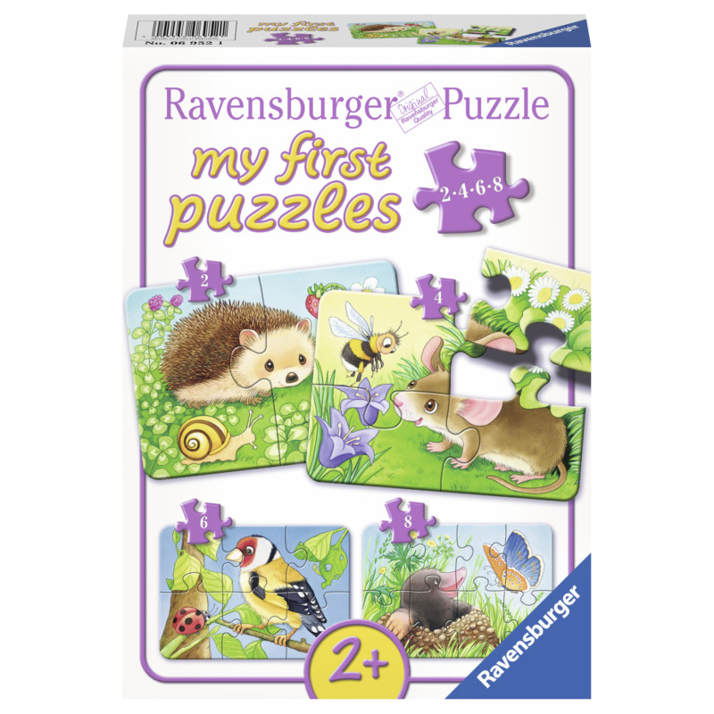 Ravensburger minu esimene pusle 2-4-6-8 tk Siil, hiir, lind ja mutt