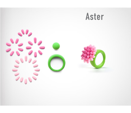 HEY CLAY Modeling Clay Rings Flower