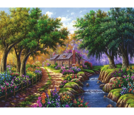 Ravensburger Puzzle 1500 pc A House by the Lake