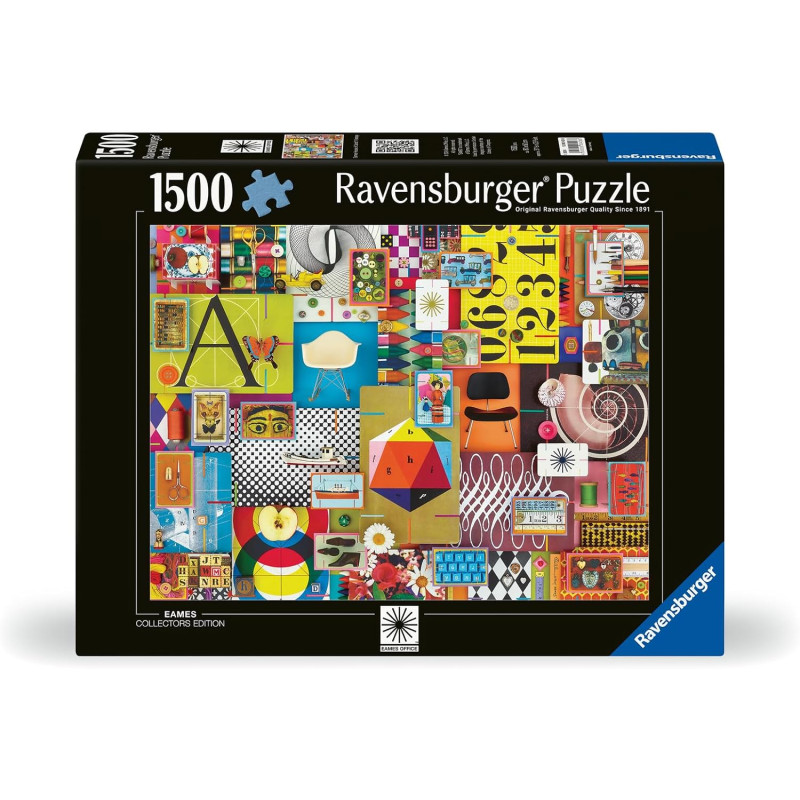 Ravensburger pusle 1500 tk Eamese variatsioonid