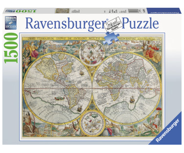 Ravensburger pusle 1500 tk Vanaaja maakaart