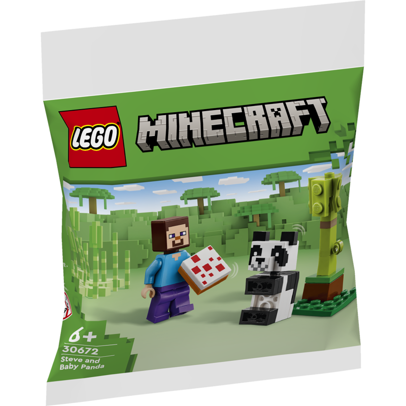 LEGO Minecraft Steve and Baby Panda