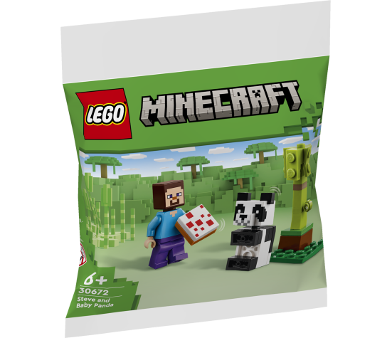 LEGO Minecraft Steve ja pandabeebi