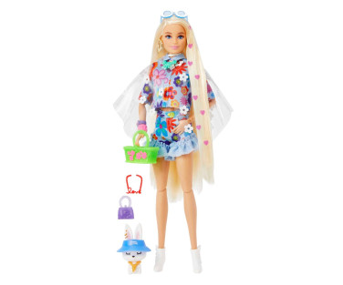 Barbie® Extra nukk lillelises kostüümis