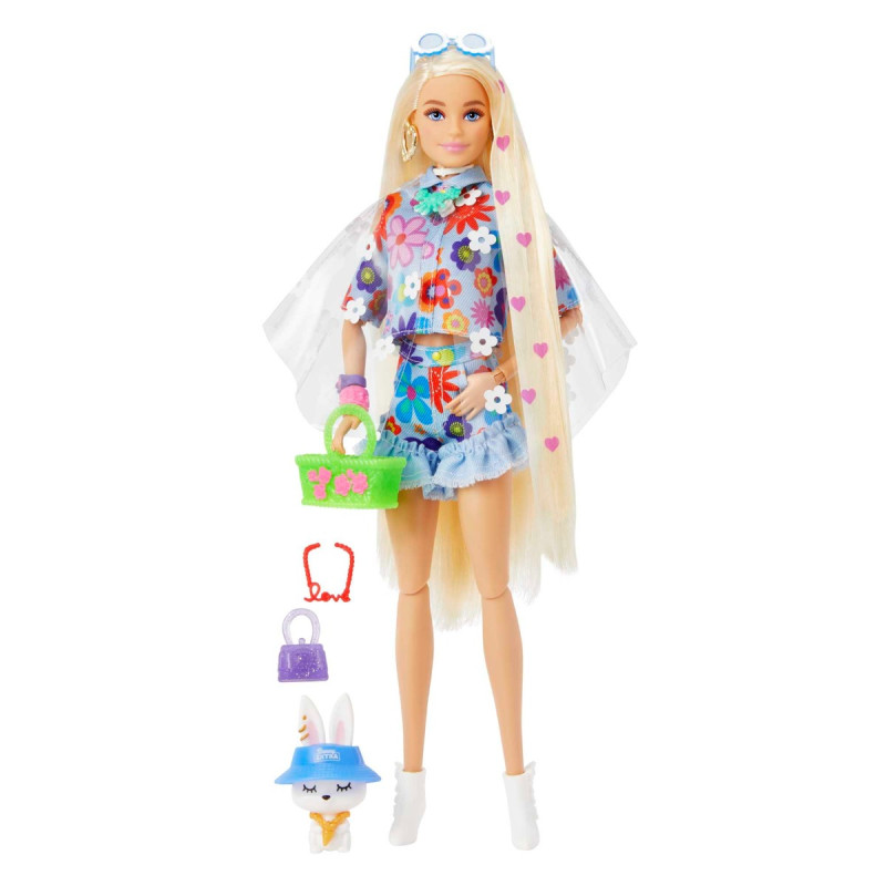 Barbie® Extra nukk lillelises kostüümis