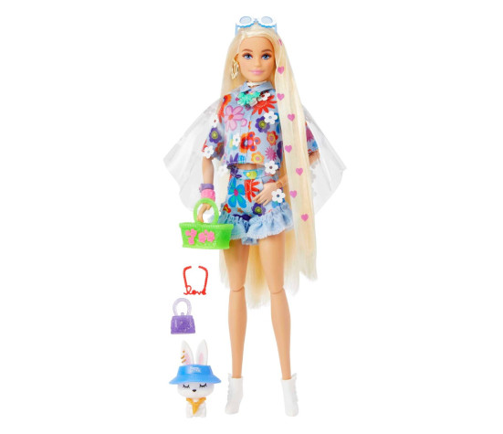 Barbie® Extra nukk lillelises kostüümis