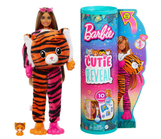 Barbie® Cutie Reveal Džungli seeria nukk - Tiiger