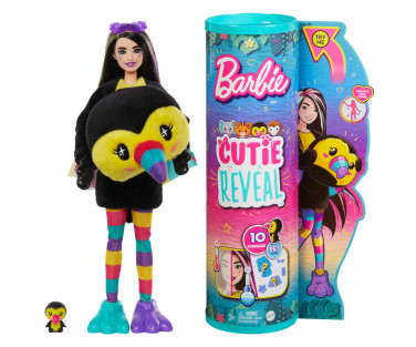 Barbie® Cutie Reveal Džungli seeria nukk - Tuukan