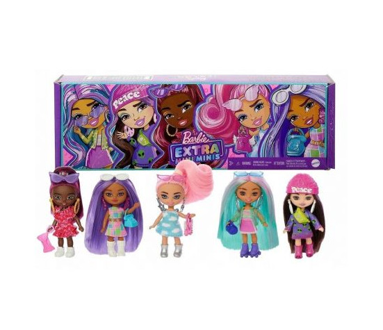 Barbie Extra Mini Minis nukud 5 tk komplektis