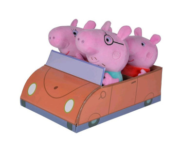 Põrsas Peppa perekond autoga