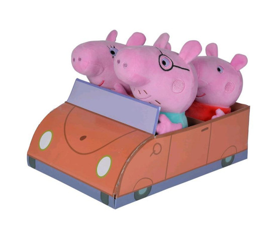 Põrsas Peppa perekond autoga