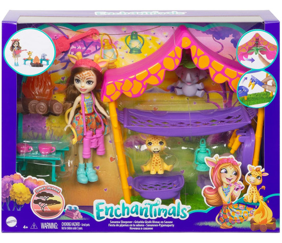 Enchantimals kaelkirjaku Griselda safari mängukomplekt