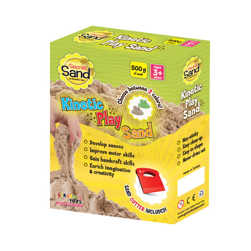 Gerardo's Toys Secret Sand modelleerimisliiv lõikuriga, roheline 500 g