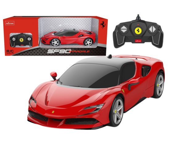 Rastar puldiauto Ferrari SF90 1:18, punane